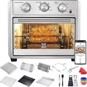 OHHO Air Fryer Toaster Oven, Oil Free, Stainless Steel